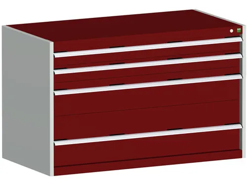 ladekast HxBxD 800x1300x750mm 4laden romp RAL7035 front RAL3004