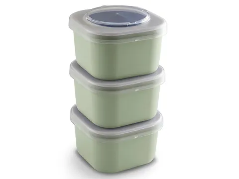 #*Lunch set Groen Sigma home food set 3 stuks9,3 x 9,3 x 16,7 cm