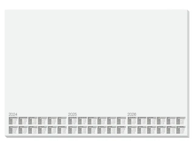 Bureauonderlegger Kangaro wit 30 vel kalender 24/25/26 595x410mm doos
