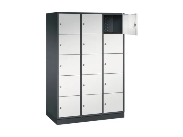 grootvolume-lockersysteem,RAL 7021/RAL 7035,HxBxD 1950x1220x600mm