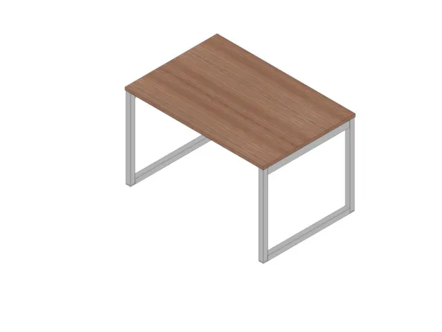 bureau,HxBxD 730x1200x800mm,blad canaletto-hout,sledeframe aluminium