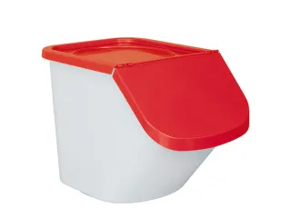 ingrediëntendispenser HxBxD 450x430x610mm 40l PP bak/deksel wit/rood - 1