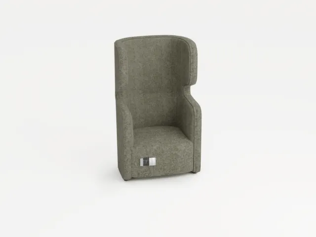 fauteuil,1 sièges,insonorisant,tissu gris clair,HxlxP 1330x860x760mm