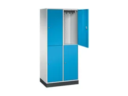 grootvolume garderobekast,RAL 7035/RAL 5012,HxBxD 1950x820x500mm