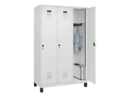 locker,HxBxD 1950x1200x500mm,3vak,vak B 400mm,draaigrendel,voeten