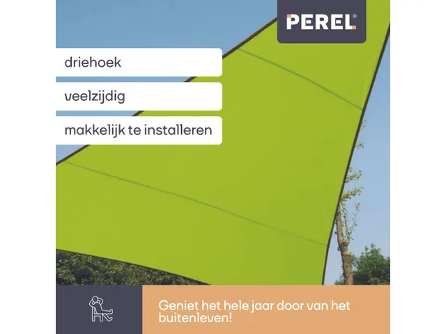 Zonnezeil Driehoek 5x5x5m Lichtgroen