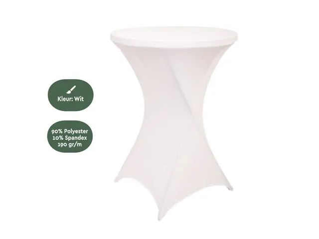 Statafelrok Wit ⌀ 80cm