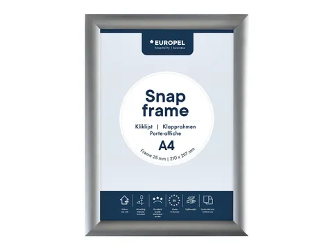 Europel Kliklijst Premium A4 25mm Zilver