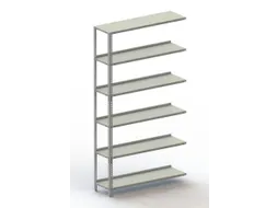 magazijnstelling,aanbouwveld,HxBxD 1850x1002x304mm,vaklast 80kg