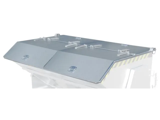 4-Dlg. Klapdeksel,Staal,V. Kiepbak 2M³,Verzinkt