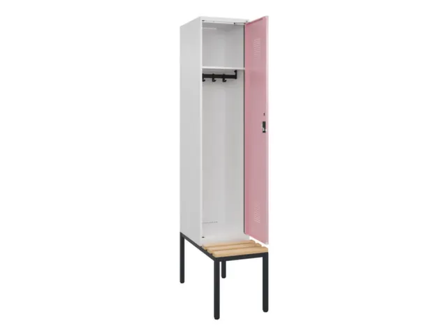 locker met bank,HxBxD 2120x400x815mm,1vak,vak B 400mm,cilinderslot