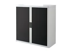 Roldeurkast HxBxD 1040x1100x415mm 2 Oh Romp Wit Front Zwart