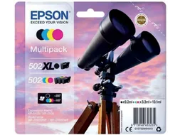 Epson 502XL Inktcartridge Set Zwart + 3 Kleuren Voordeelpak