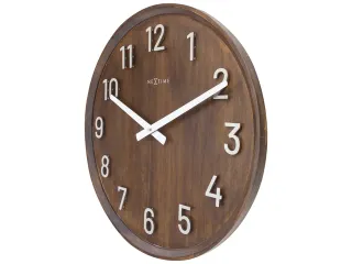 Grote wandklok - 50cm- Stille klok - Walnoot hout - NeXtime "Precious" - 4