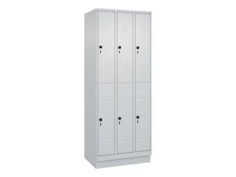 dubbeldekse locker,HxBxD 1950x750x500mm,3x2vak.,vak B 250mm