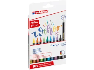 Brushpen edding 1340 glitter assorti set à 10 stuks - 3