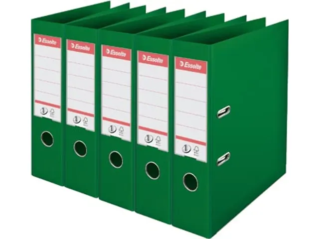 classeur à levier Power N°1, dos de 7,5 cm, vert, paquet de 5 pièce