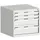 ladekast HxBxD 600x650x650mm 4laden romp RAL7035 front RAL7035