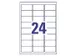 Etiquettes ultra-résistantes Avery blanches laser, 63,5 x 33,9 mm