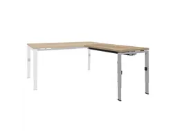 Bureau Linesto N4 aanbouwtafel 120x60cm honey castello 25mm alu
