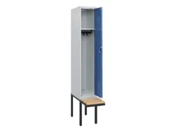 locker met bank,HxBxD 1950x300x815mm,1vak,vak B 300mm,cilinderslot