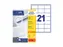 Etiket Avery Zweckform 3481 70x41mm wit 2100stuks
