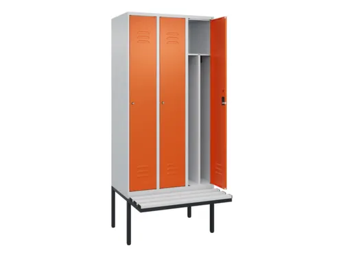 locker voor scheiding van kleding,HxBxD 2120x900x815mm,3vak
