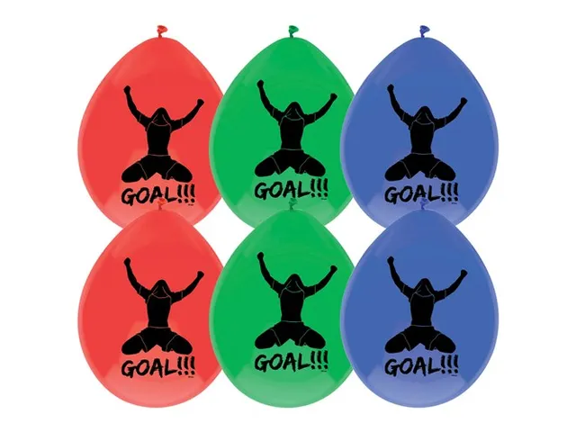 Ballon Haza goal 30cm 6 stuks assorti
