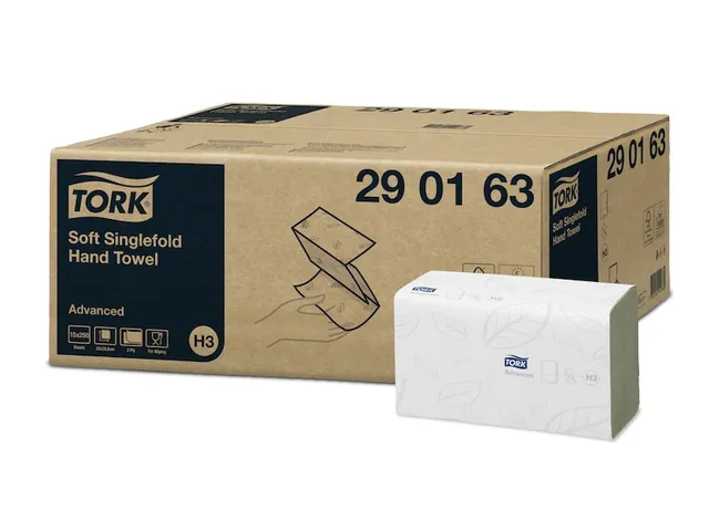 Tork 290163 Handdoek Singlefold H3 Z-vouw Advanced Wit 15x250 vel