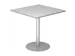 vergadertafel,HxBxD 745x800x800mm,vierkant,schotelvoet zilverkleurig