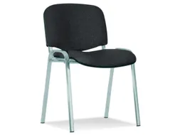 Bezoekersstoel 4Voeten Ovale Buis Aluminium-Zilver 4 Stuks