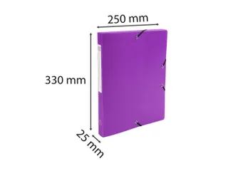 Klasseerdoos PP rug 25mm A4 paars - 10
