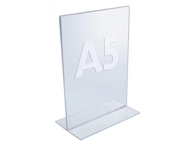 Folderstandaard A5 Staand Acryl T-Voet
