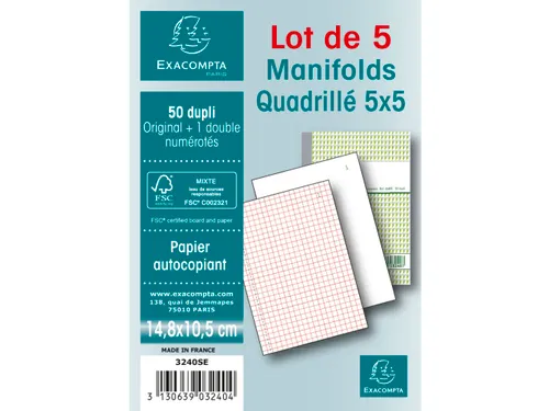 Orderboek Q5x5 14,8x 10,5cm 50bl dupli