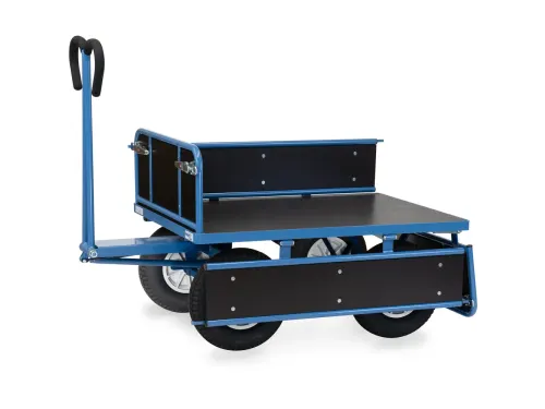 Handtrekwagen 6454P 750kg 1140x740mm hout polyurethaan wielen
