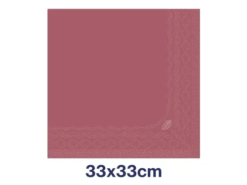 Servetten Tork 477213 2-laags 33x33cm rood 1/4 vouw 200st.