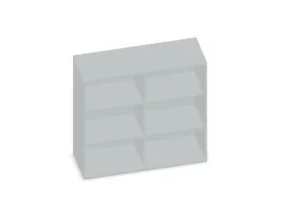 kantoorstelling,HxBxD 1150x1200x430mm,decor romp lichtgrijs - 2