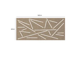 Akoestisch Bureaupaneel met patroon uitsnede 60x160cm Zand - 3