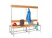 banc double,HxLxP 1600x2000x770mm,piètement RAL7035
