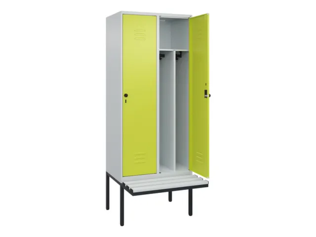 locker voor scheiding van kleding,HxBxD 2120x800x815mm,2vak