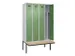locker met bank,voor scheiding van kleding,HxBxD 2120x1200x815mm,4vak