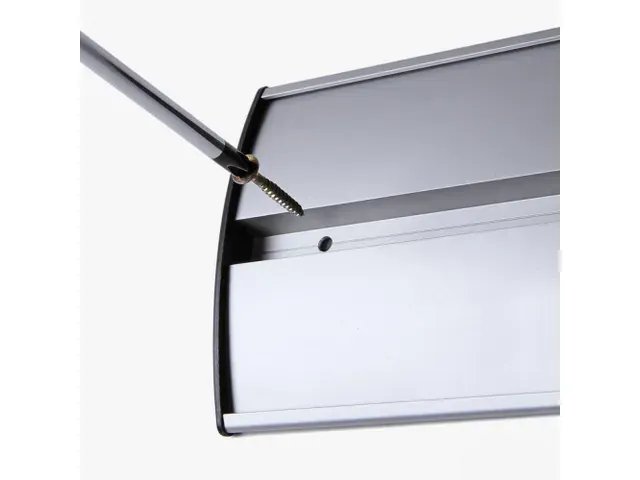 OUTLET Deurbord A3 Curved Aluminium Zwart