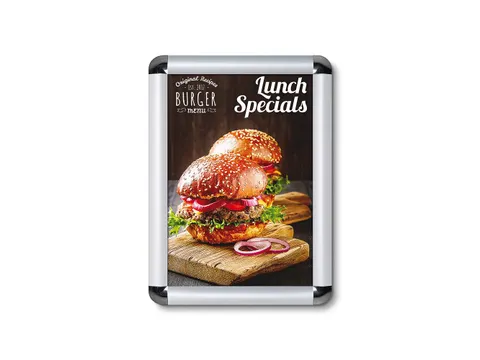 Kliklijst A4 Ronde Hoeken 25mm Zilver