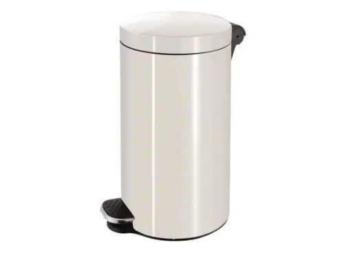 Antibacteriële pedaalemmer,20l,HxØ 440x300mm,romp staal RAL9016