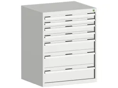 ladekast 1000x800x650mm 7laden zware lasten RAL7035 front RAL7035