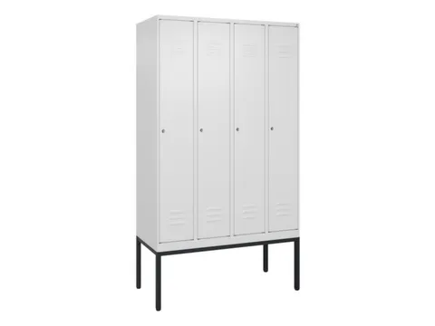 locker,HxBxD 2120x1200x500mm,4vak,vak B 300mm,cil.-slot,voetonderstel
