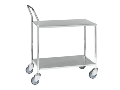 Serveerwagen,Draagverm. 200Kg,2Etage(S),Houten Legbordetage