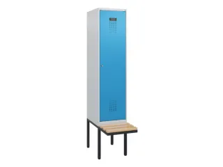 locker met bank,HxBxD 1950x400x815mm,1vak,vak B 400mm,cilinderslot - 2