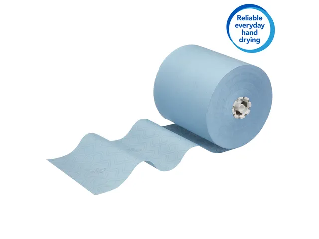 Handdoekrol Scott Essential 1-laags 350m blauw 6692