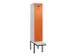 locker met bank,voor scheiding van kleding,HxBxD 2120x400x815mm,1vak